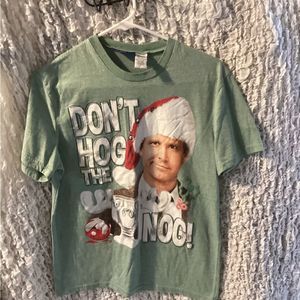 National Lampoons Christmas Chevy Chase Dont Hog The Egg Nog Size Medium Tshirt